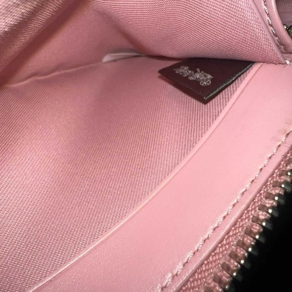 COACH Wallet in Pink Smooth Calf Leather w Silver Hardware AUTHENTIC